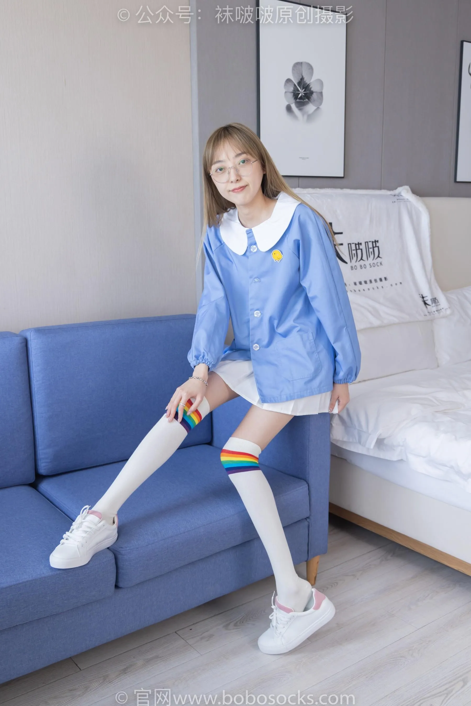 [BoBoSocks袜啵啵]NO.229 稚予-板鞋、皮鞋、两双大腿袜 [68P]插图6